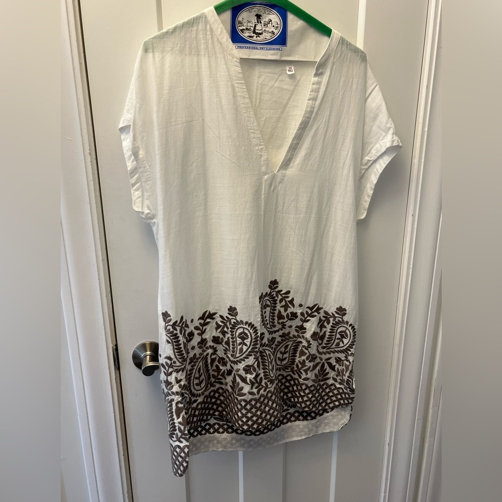White Linen Bathing Suit Cover Up from Athleta.